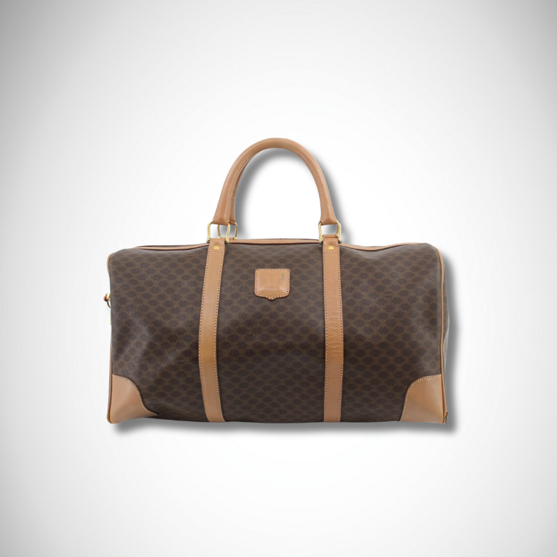 Celine Vintage Macadam Boston Bag with Cadena Key