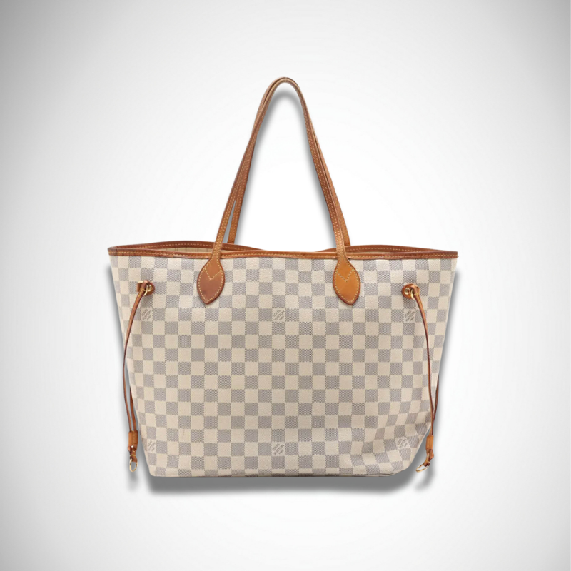 Louis Vuitton Archival Damier Azur Neverfull MM N51107 SA2171 White