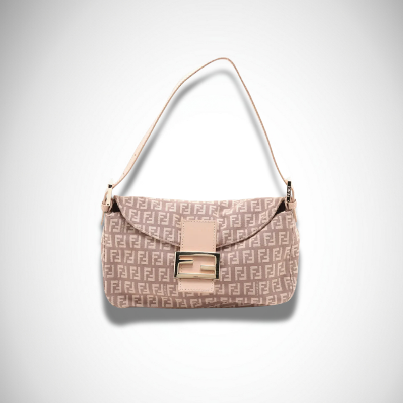 Fendi Archival Zucchino Mamma Baguette Shoulder Bag
