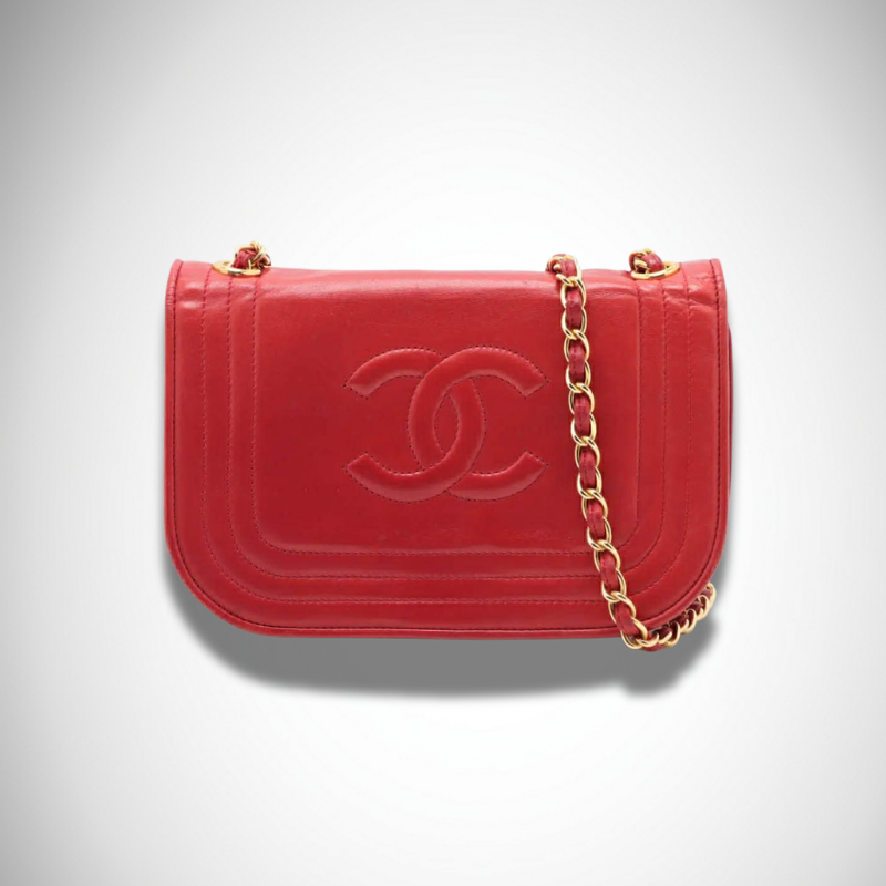 Chanel Archival Caviar Quilted Timeless CC Shoulder Bag in Red