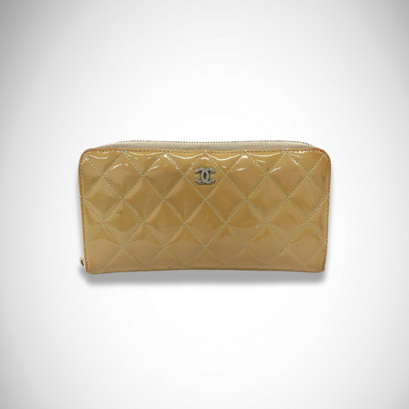 Chanel Archival Matelassé Round Zip Long Wallet 16